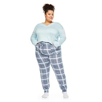 George Plus Women's Pajama 2-Piece Set, Sizes 1X-4X