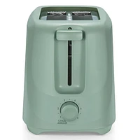 Mainstays 2-Slice Toaster with 6 Shade Settings and Removable Crumb Tray, Sage Green