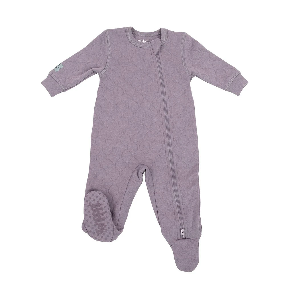 Juddlies Designs - Newborn, Baby, Toddler - Quilted Collection - Footed Sleeper - Mauve