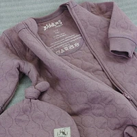 Juddlies Designs - Newborn, Baby, Toddler - Quilted Collection - Footed Sleeper - Mauve