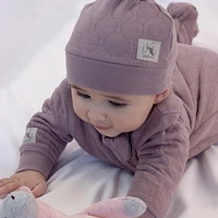 Juddlies Designs - Newborn, Baby, Toddler - Quilted Collection - Footed Sleeper - Mauve