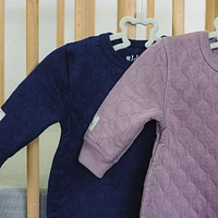 Juddlies Designs - Newborn, Baby, Toddler - Quilted Collection - Footed Sleeper - Mauve