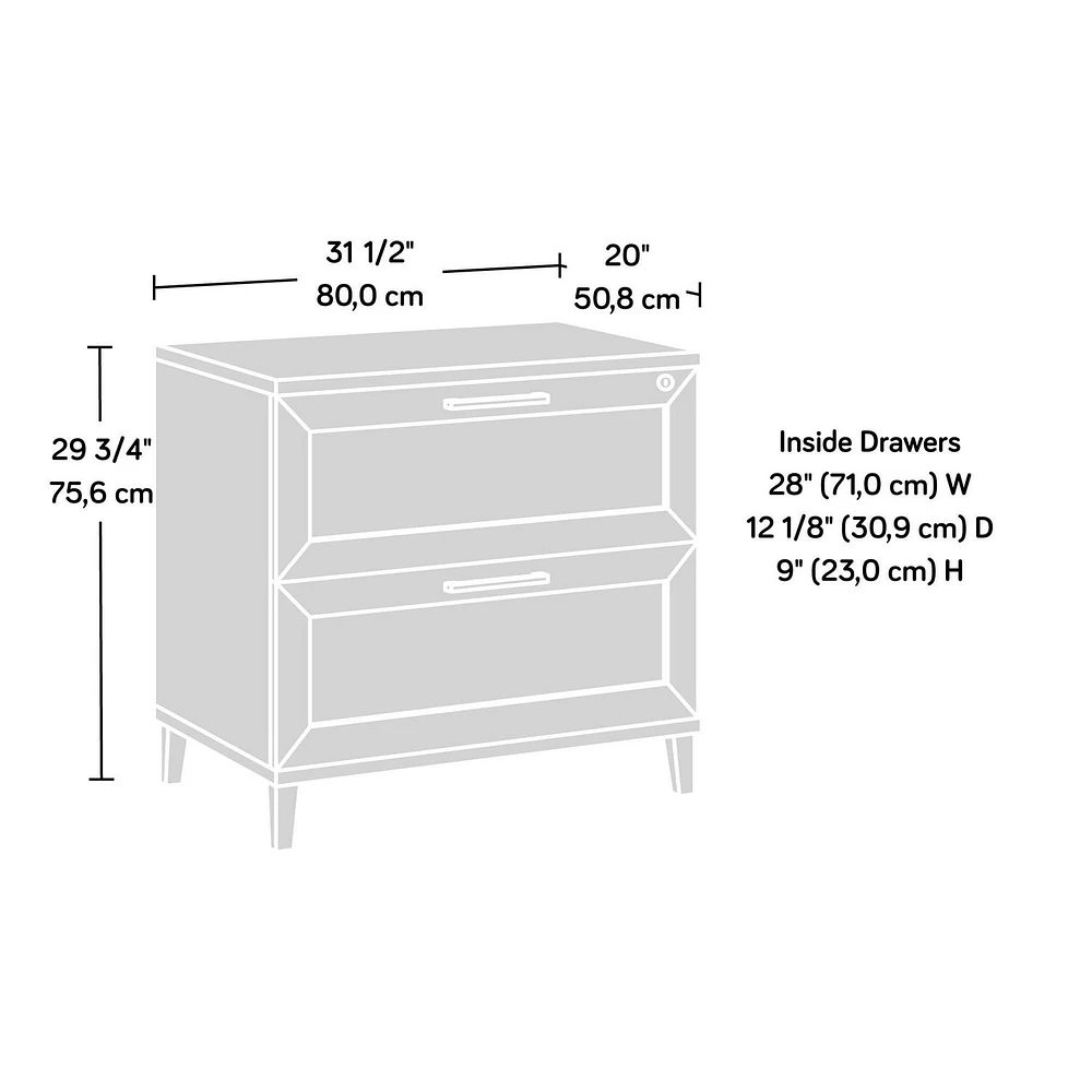 Sauder Tiffin Line Lateral File, Raven Oak, 433269