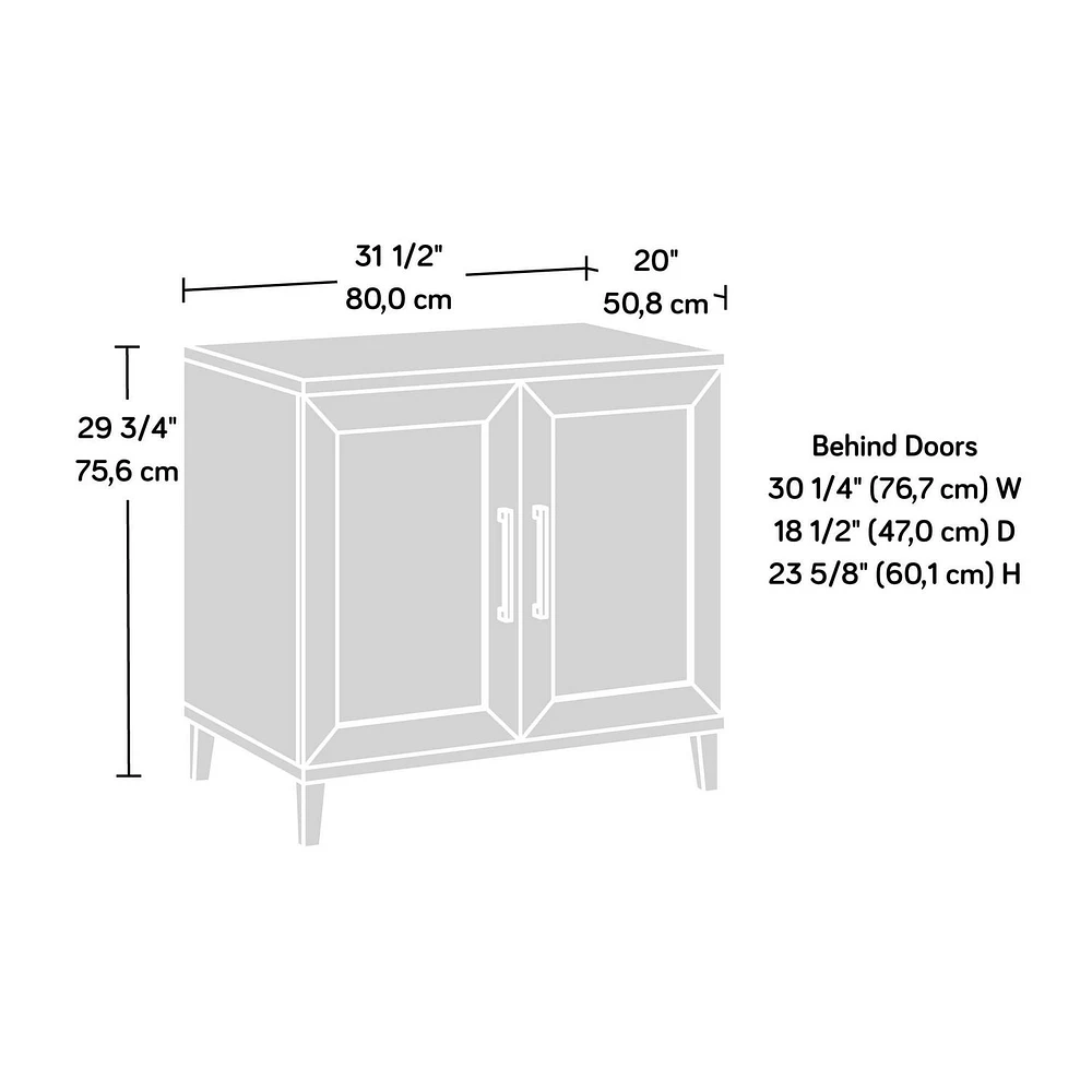 Sauder Tiffin Line Library Base, Raven Oak, 433270