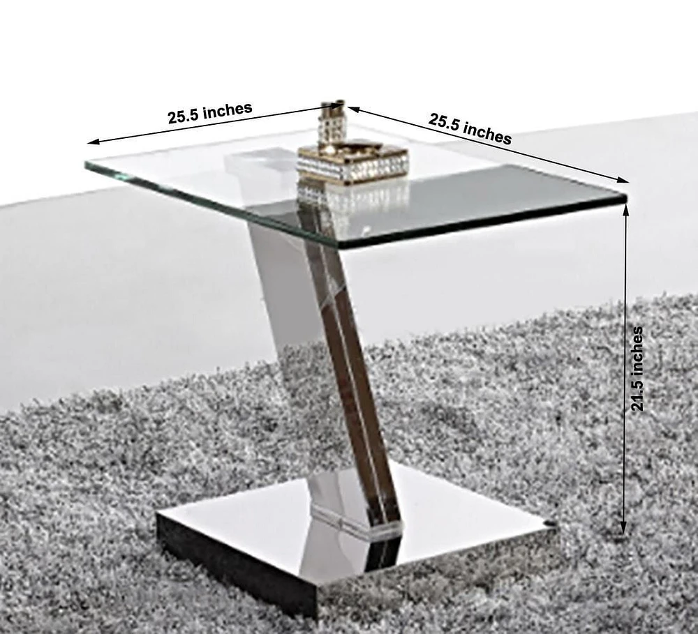 Canadian Manhattan End Table Silver