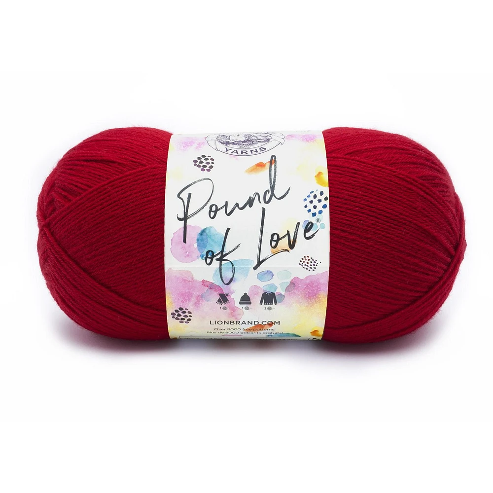 Lion Brand Pound of Love Yarn #4 Medium Premium Acrylic Yarn 454g /932m 1 Ball