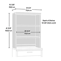 Sauder Aspen Post Library Hutch, Pebble Pine, 433680