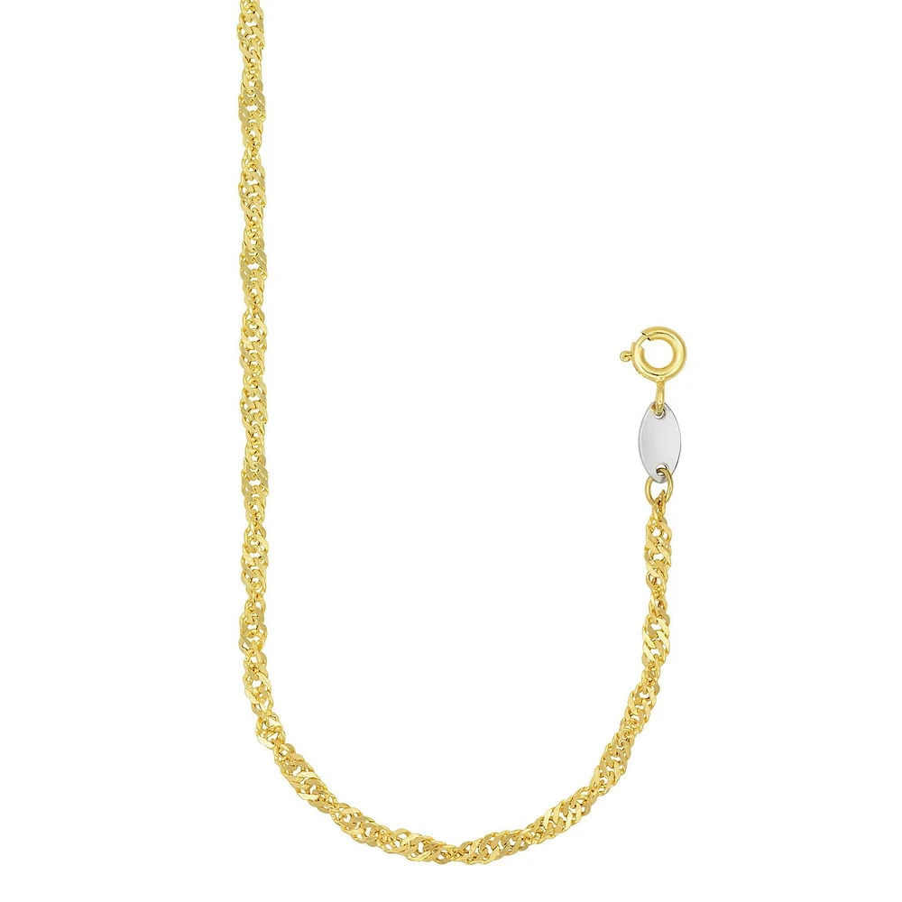 Collier en argent plaqué or 10 carats Sono Di Oro