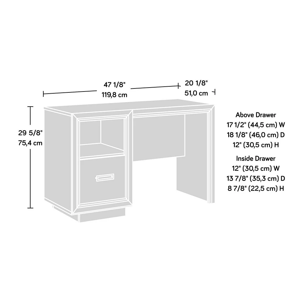 Sauder Hayes Garden Desk, Ashen Oak, 434183