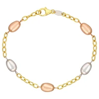 Sono Di Oro 10kt Gold on Silver Bracelet