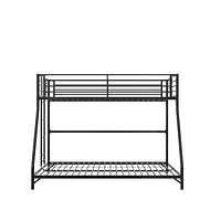 DHP Daven Easy Assembly Kids Metal Bunk Bed, Twin Over Full, Black