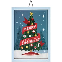 Holiday Time Merry Christmas Tree Sign