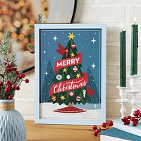 Holiday Time Merry Christmas Tree Sign