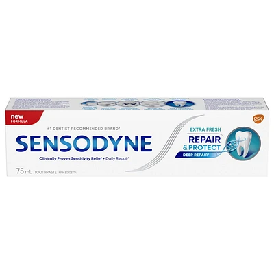 Sensodyne Repair and Protect Extra Fresh Toothpaste for Sensitive Teeth, 75 mL, 75 mL