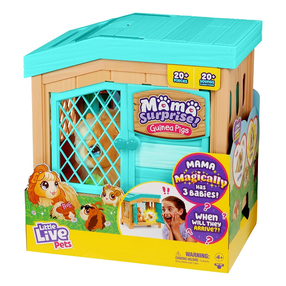 LITTLE LIVE PETS S1 MAMA SURPRISE PLAYSET, 3 Babies Included