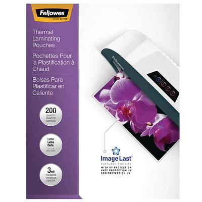 Thermal Laminating Pouches - ImageLast™, Jam Free, Letter, 3mil, 200 pack