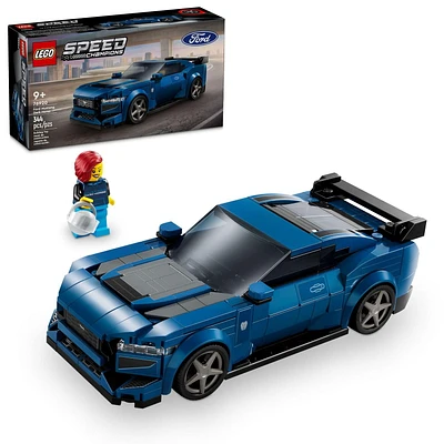 LEGO Speed Champions Ford Mustang Dark Horse Sports Car Toy, Buildable Ford Mustang Toy for Kids, Blue Toy Car Model Set, Gift Idea for Boys and Girls Aged 9 Years Old and Up, 76920, Includes 344 Pieces, Ages 9+