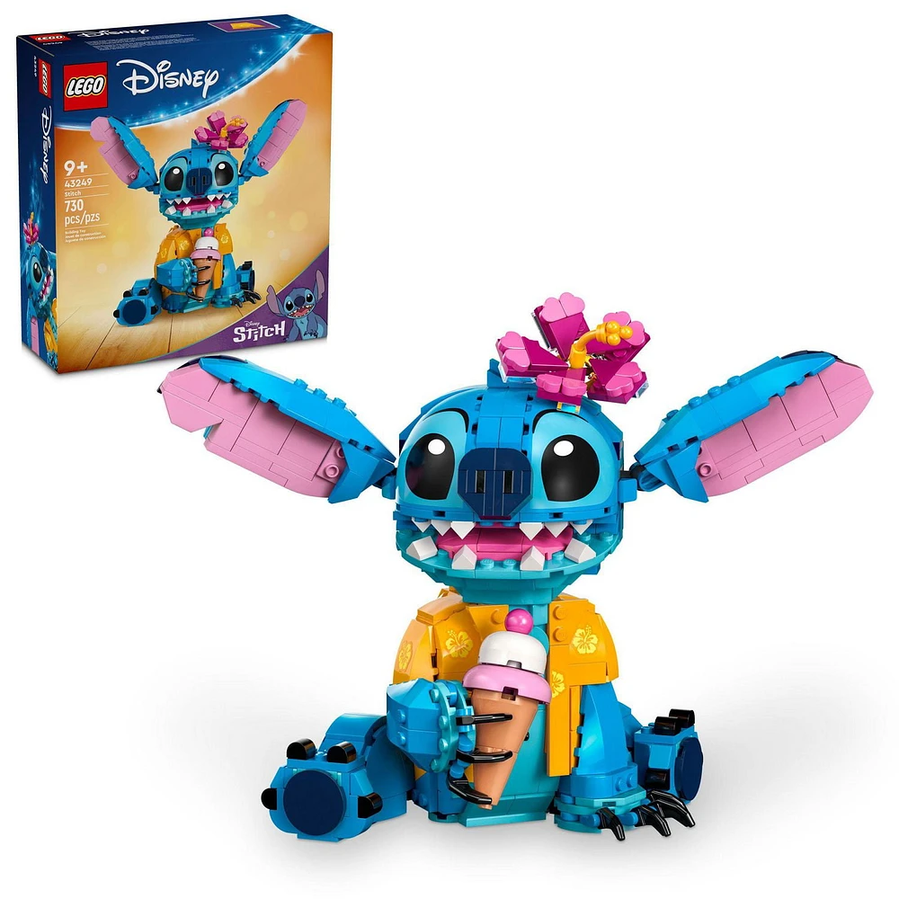 LEGO Disney Stitch Toy Building Kit, Buildable Figure with Ice Cream Cone, Fun Christmas Gift for Kids, 43249, Includes 730 Pieces, Ages 9+