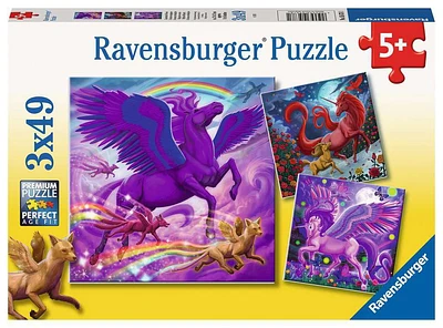 Ravensburger 3 x 49pc Puzzle- Mythical Majesty