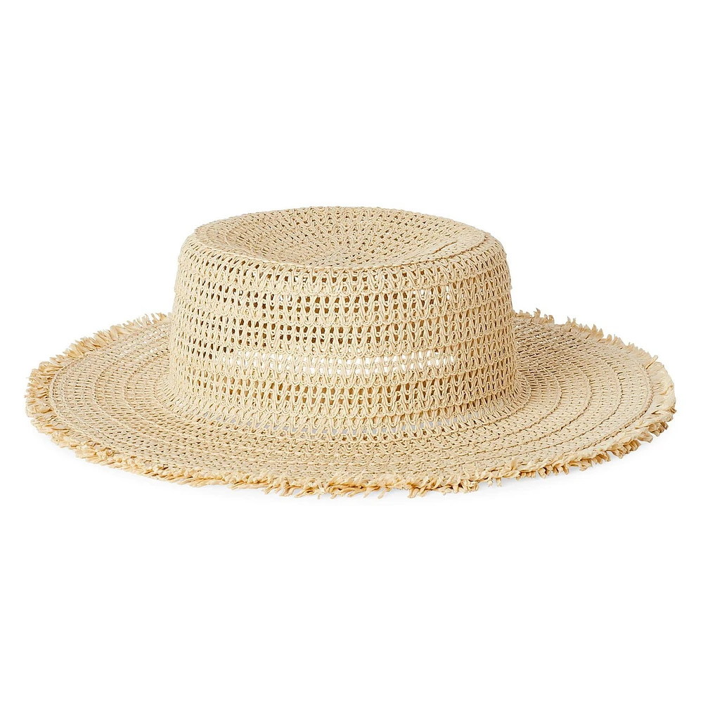 Time and Tru Women's Panama Hat