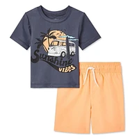 George Toddler Boys' Rash Guard 2-Piece Set