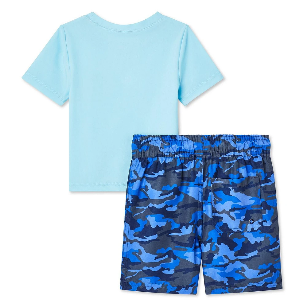 Maillot de bain 2 pièces avec haut anti-UV George pour petits garçons