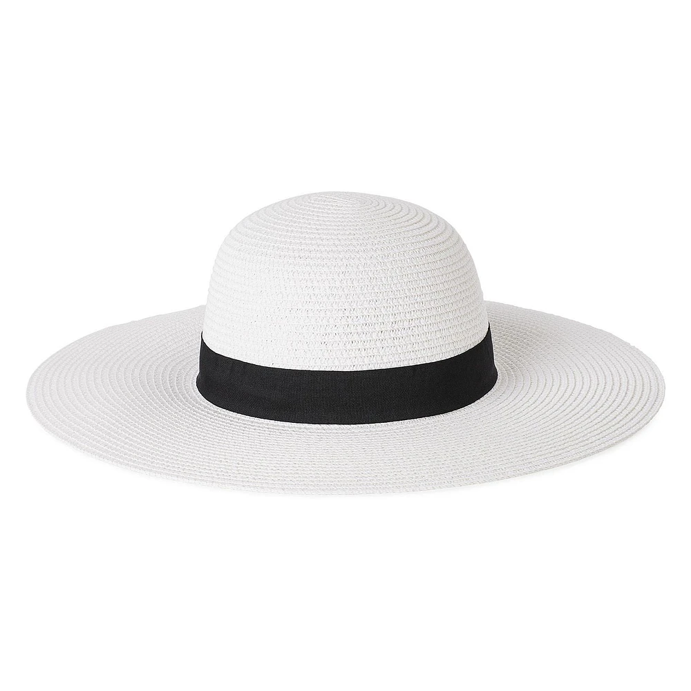 Time and Tru Women's Straw Panama Hat