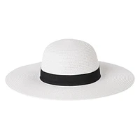 Time and Tru Women's Straw Panama Hat