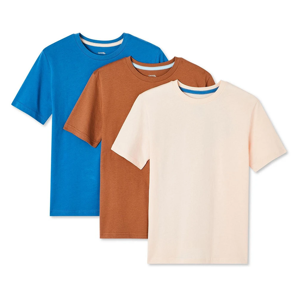 George Boys' Crew Neckline Tees 3-Pack, Sizes XS-XL