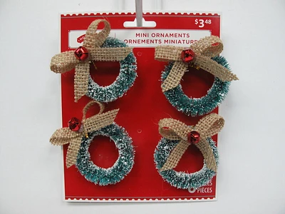 Holiday Time 4-Pack Snowed Wreath