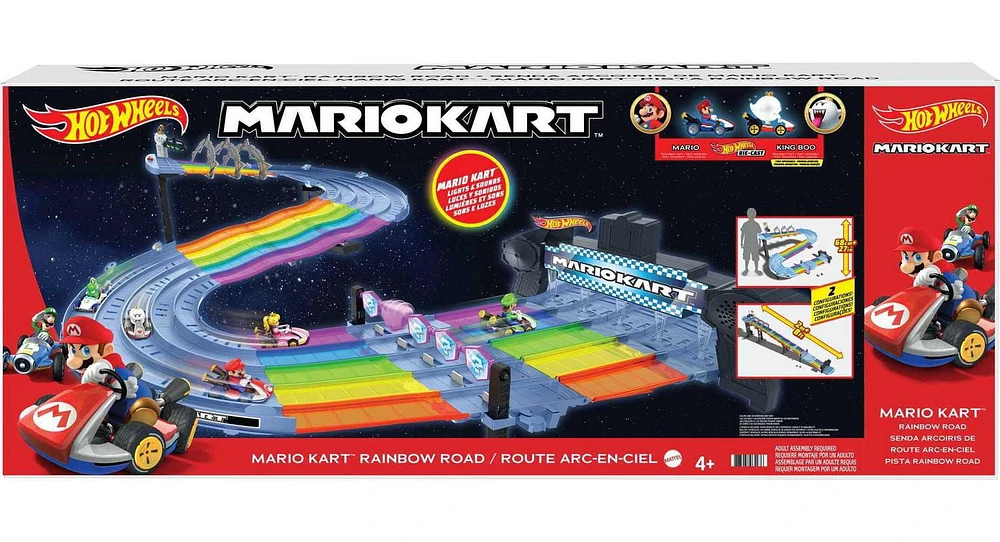 Hot Wheels Mario Kart Rainbow Road Track Set