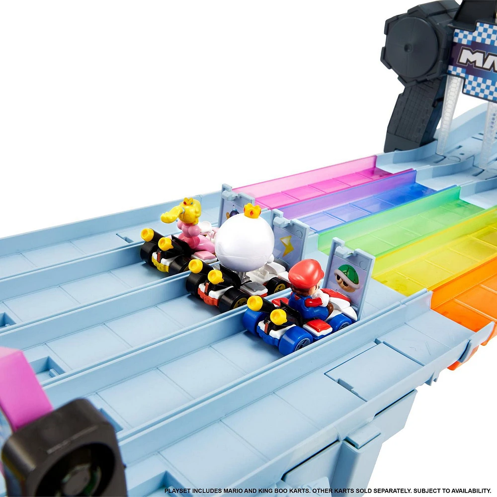 Hot Wheels Mario Kart Rainbow Road Track Set