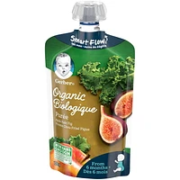 GERBER Organic Purée, Apple Kale Fig, Baby Food, 128 ml, 128 ML