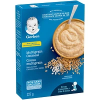 Céréales pour bébés GERBER® Étape 2 Avoine et multigrains 227 g 227 GR