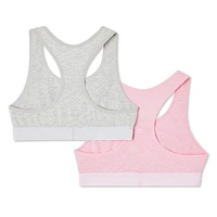 George Girls' Racerback Bras 2-Pack, Sizes S-XL