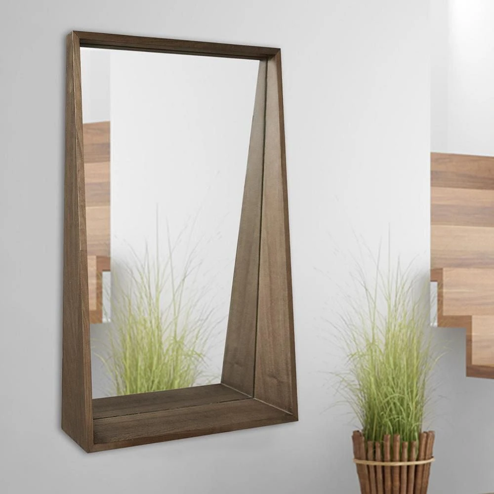 Miroir avec cadre en bois Lusso, 24 x 36 po