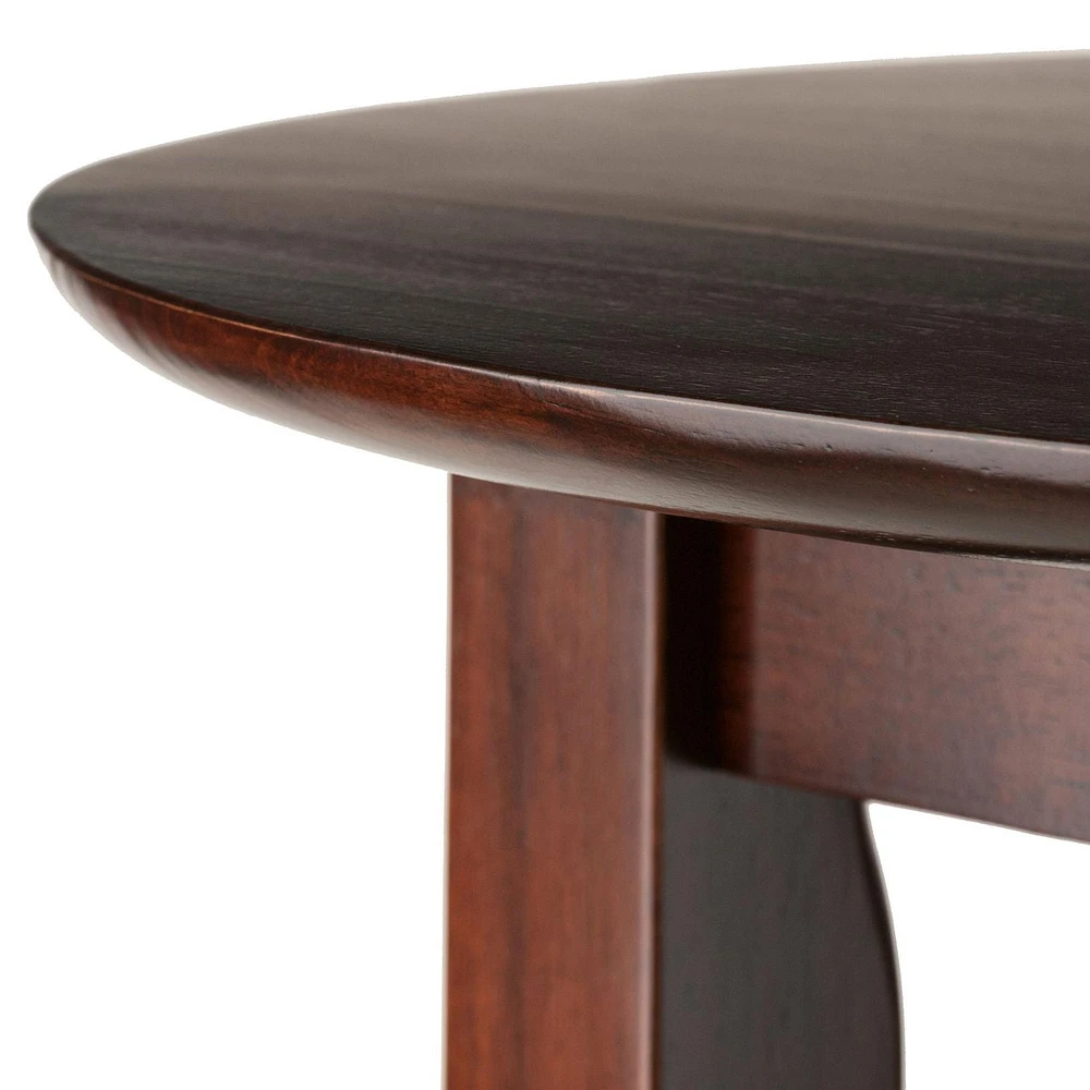 Fiona Round High Pub Table, Walnut finish