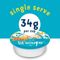 Friskies Lil' Soups Tuna in Broth, Cat Food Complement 34g, 34 g