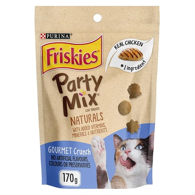 Friskies Party Mix Gourmet Crunch, Natural Cat Treats 170g, 170 g