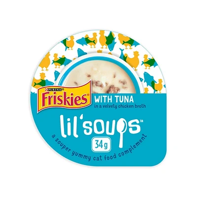 Friskies Lil' Soups Tuna in Broth, Cat Food Complement 34g, 34 g