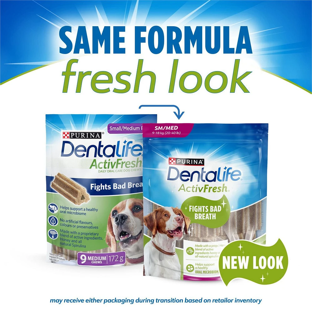 DentaLife ActivFresh Moyennes Gâteries à Mâcher pour Soins Buccodentaires Quotidiens 172-745g