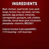 Purina ONE SmartBlend Moulue Classique Entrée de Boeuf et Riz Brun, Nourriture Humide pour Chiens 368 g 368g