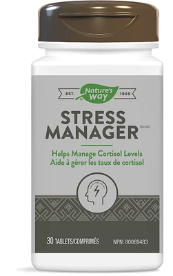 Comprimés Stress Manager de Nature's Way à gérer les niveaux de cortisol