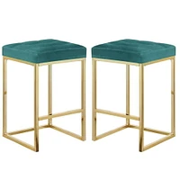 Pipe II-  Counter Stool in Green Color - Set of 2