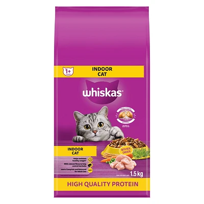 Whiskas Indoor High Protein with Real Chicken Dry Cat Food