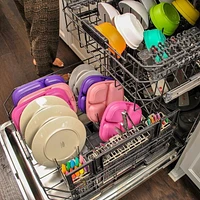 Re Play Made in USA 12 Oz. Reusable Plastic Bowls, Pack of 3 Without Lid - Dishwasher and Microwave Safe Bowls for Snacks and Everyday Dining - Toddler Bowl Set 5.75" x 5.75" x 2