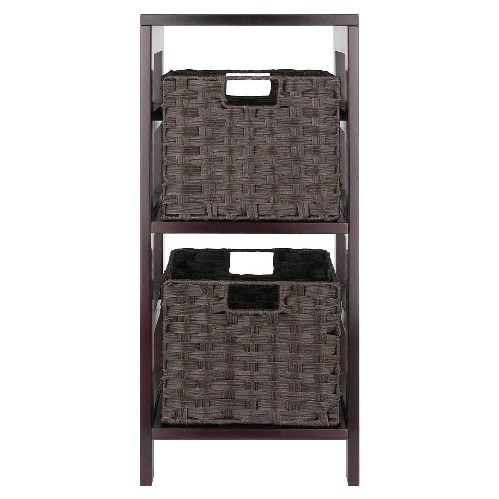 Leo 3pc Storage Shelf with Basket Set