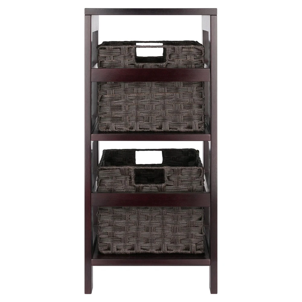 Leo 3pc Storage Shelf with Basket Set