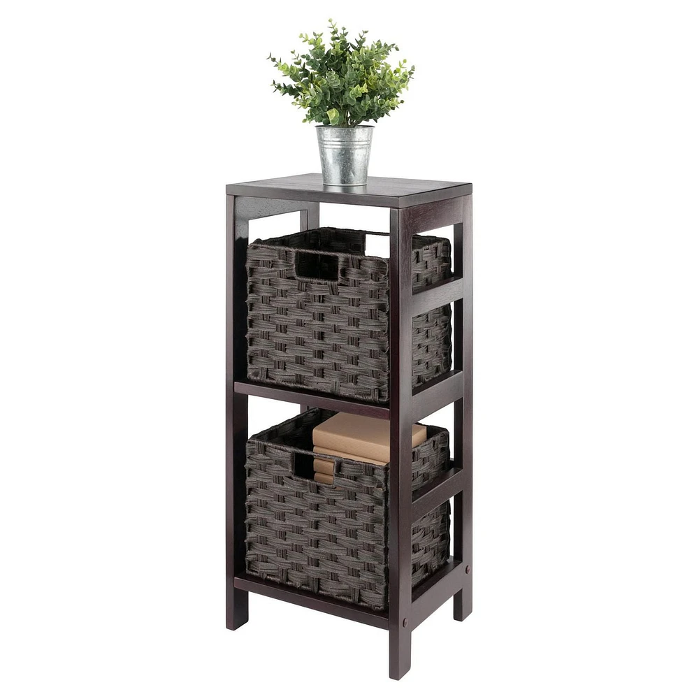 Leo 3pc Storage Shelf with Basket Set