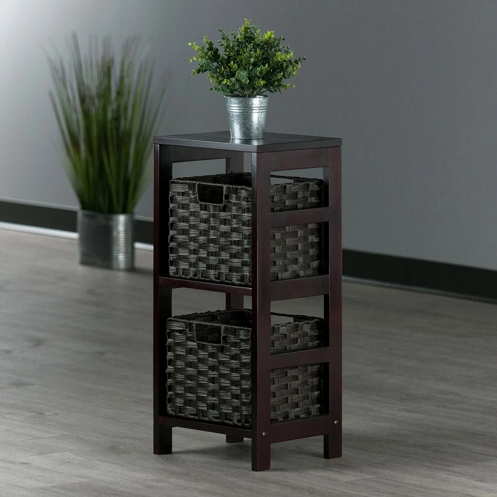 Leo 3pc Storage Shelf with Basket Set